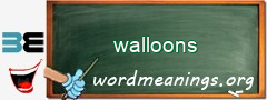 WordMeaning blackboard for walloons